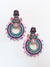 purple multi color pastel earrings