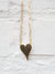 black pave heart necklace up close