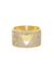 pave heart ring from the front
