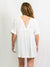 pin tuck white dolman top from back