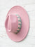 light pink wide brim felt hat
