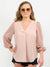 pom pom top in blush from front
