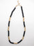 beachy necklace with gold accents in black
