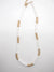 beachy necklace with gold accents in white