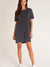 relazed fit t shirt dress from front in black