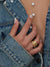 gold detail band ring on model
