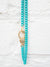 seafoam closeup of pave clasp choker necklace