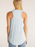 turquoise racer back tank from back