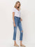 cropped denim high rise jeans from front