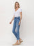 cropped denim high rise jeans from side