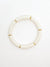 Acrylic bracelet with gold accents ivory