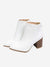 white bootie with tan heel]