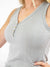 gray wood button tank top