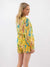 yellow floral romper from back